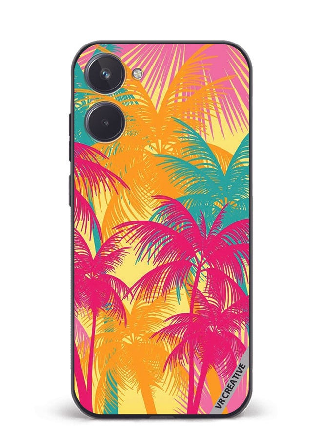 VR CREATIVE Protective Case Cover For Realme 10 Colorful Tree Design Multicolour  - Image 1