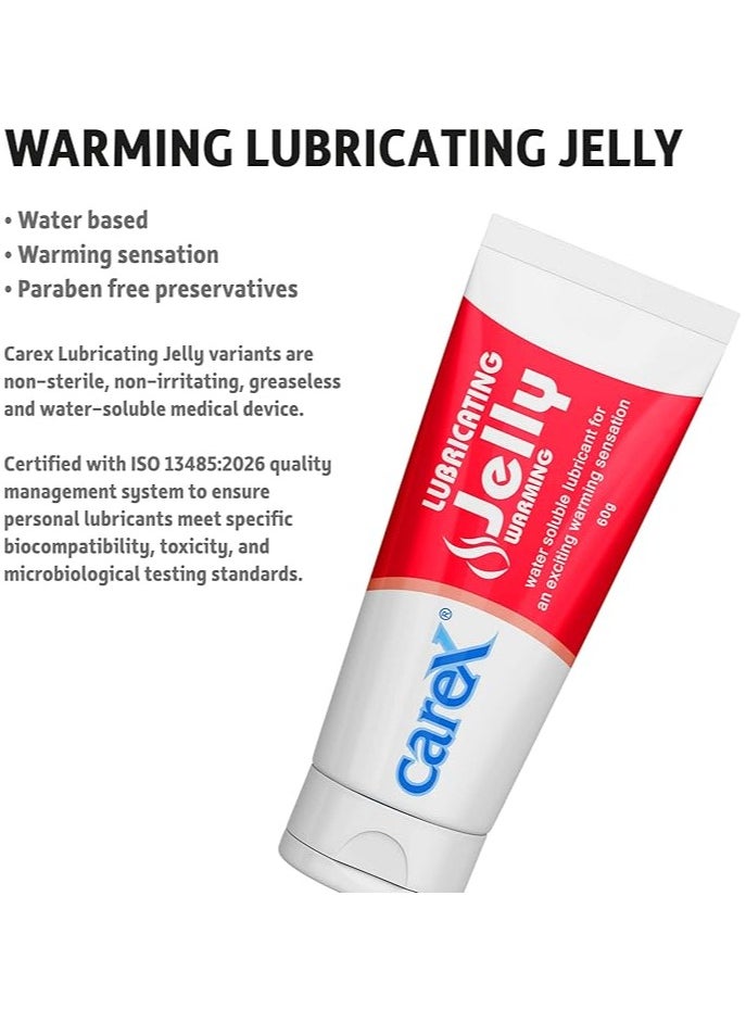 Lubricating Jelly - Warming | Greaseless Transparent Water Soluble And Non-Irritating | For An Exciting Warming Sensation | 60Gm