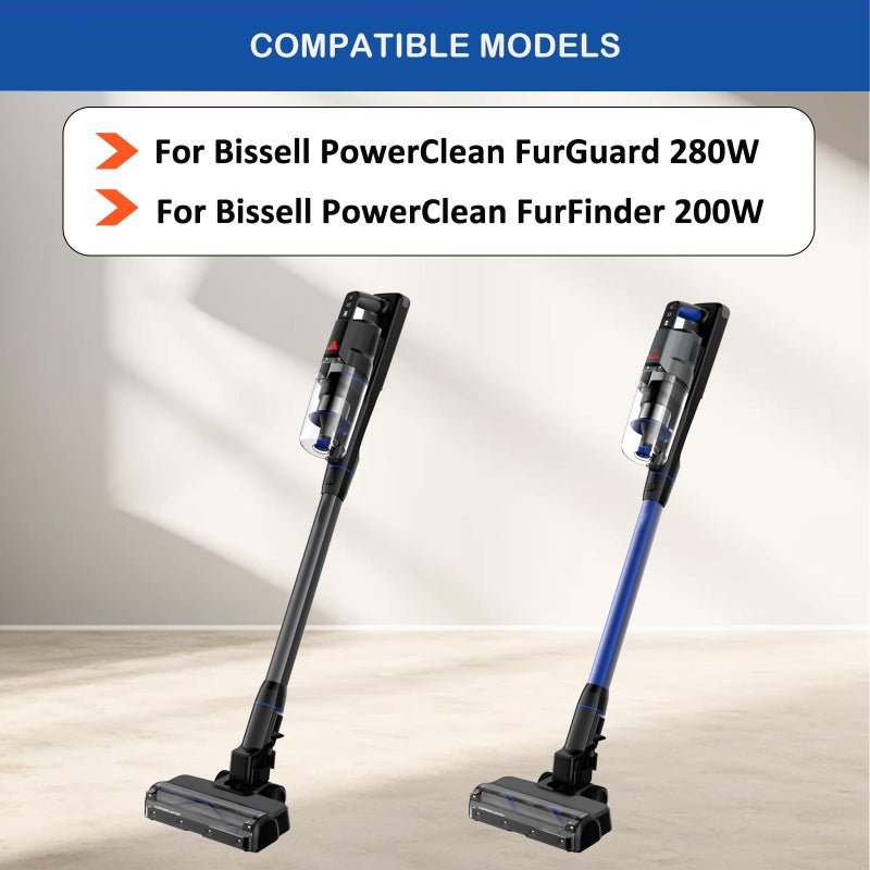 Odashen 2 Pack Washable HEPA Filters Kit for Bissell PowerClean FurGuard 280W and FurFinder 200W Self-Standing Cordless Vacuum Replacement Parts, 2 Filters and 4 Pre-Filter Pads - Image 2