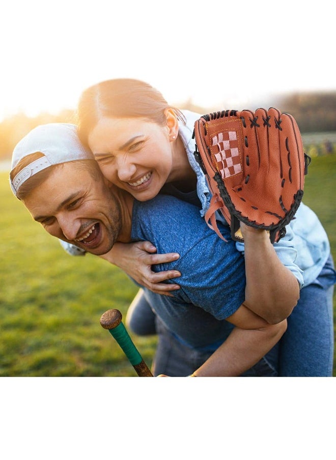 Generic Baseball Glove and PU Leather Batting Gloves Set - Left Hand Catcher's Mitt for Kids, Youth, and Adults - Available in 10.5" and 12.5" Sizes.  - Image 2