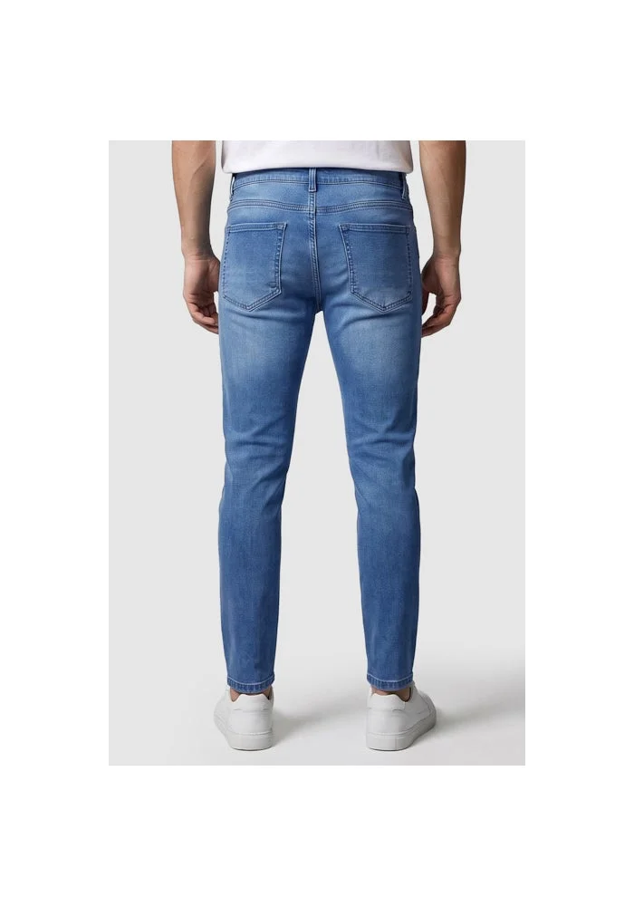 R&b  Faded Skinny Fit Jeans with Button Closure for Men | Best Price UAE