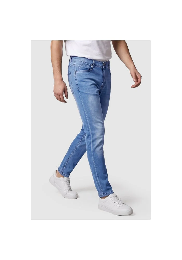 Faded Skinny Fit Jeans with Button Closure