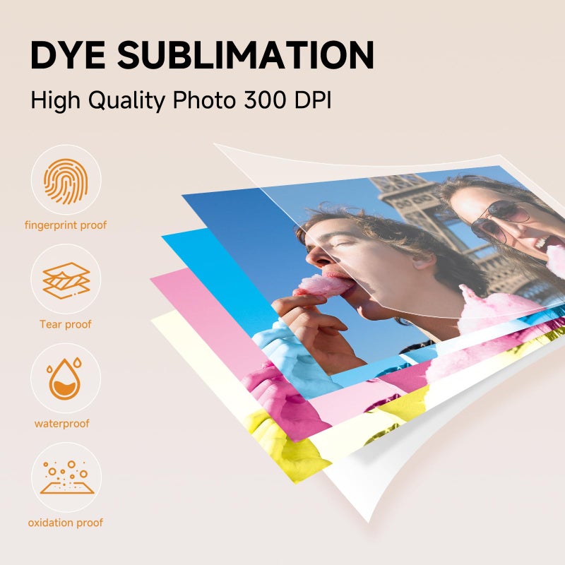 HPRT Photo Printer 4Ã—6â€, Wi-Fi Full-Color Instant Phone Phtoto Printer for iPhone, Android, Smartphone, Thermal Dye-Sublimation Impresora De Fotos for Home Use, + 108 Sheets Photo Paper & 2 Cartridge - Image 4