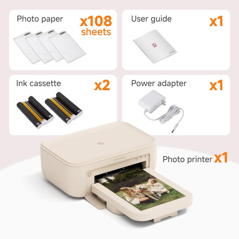 HPRT Photo Printer 4Ã—6â€, Wi-Fi Full-Color Instant Phone Phtoto Printer for iPhone, Android, Smartphone, Thermal Dye-Sublimation Impresora De Fotos for Home Use, + 108 Sheets Photo Paper & 2 Cartridge - Image 3