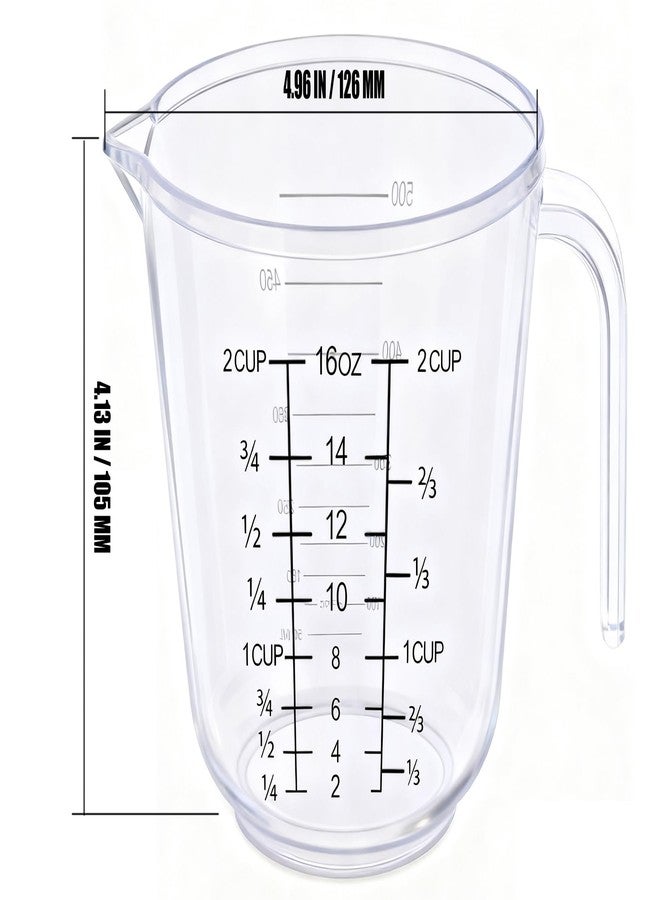 DOTINGHUX Measuring Cup, 2 Cup, Clear - Image 2
