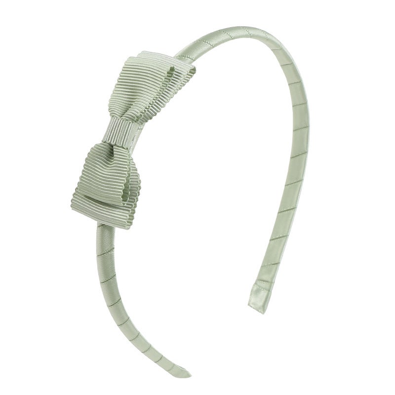Generic 80907 Cute Bow Headband Spring and Summer New Thread Cloth Headband Full Bag Cloth Childrens Fabric Headband MH368 tender green moss