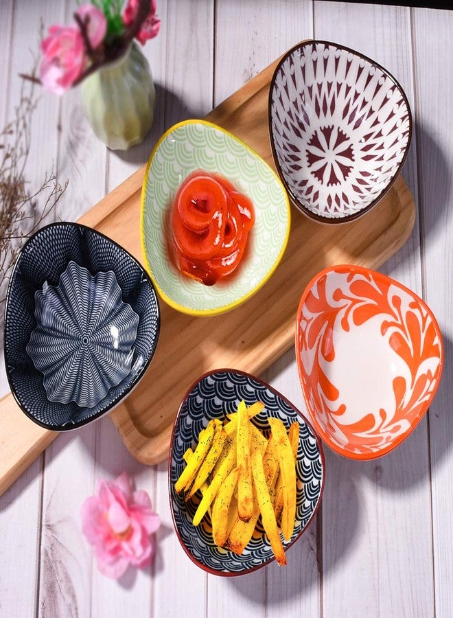 BOSILI Ceramic Soy Sauce Dishes set of 5, Japanese Soy Dishes Dipping Bowls Sauce Cups for Dumpling Sushi - Image 2