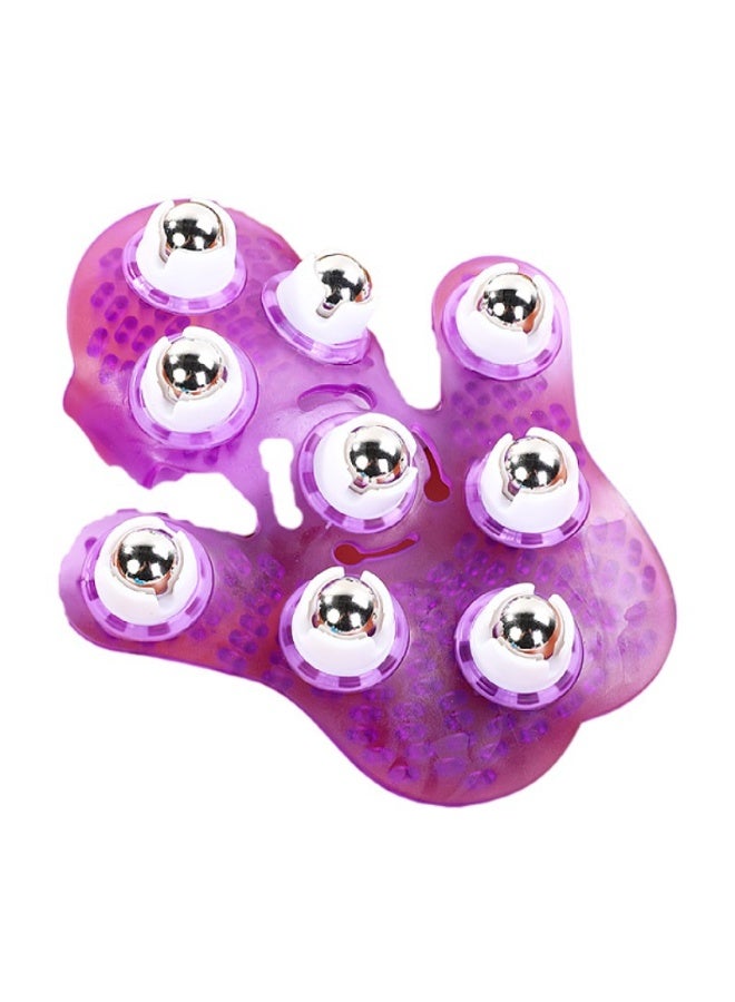 Loquat Purple Nine Bead Hand Shaped Massager Smooth Rolling Beads Relaxing Relief for Aching Tired Muscles - Image 2