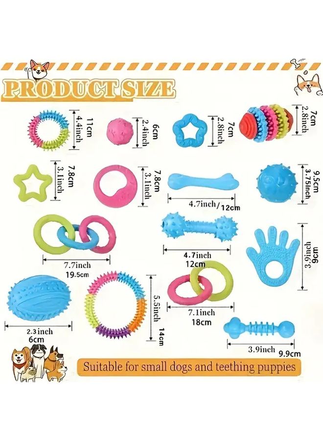 10 قطعة مجموعة ألعاب مضغ تفاعلية للكلاب بألوان عشوائية ومناسبة لسلالات مختلفة - Image 2
