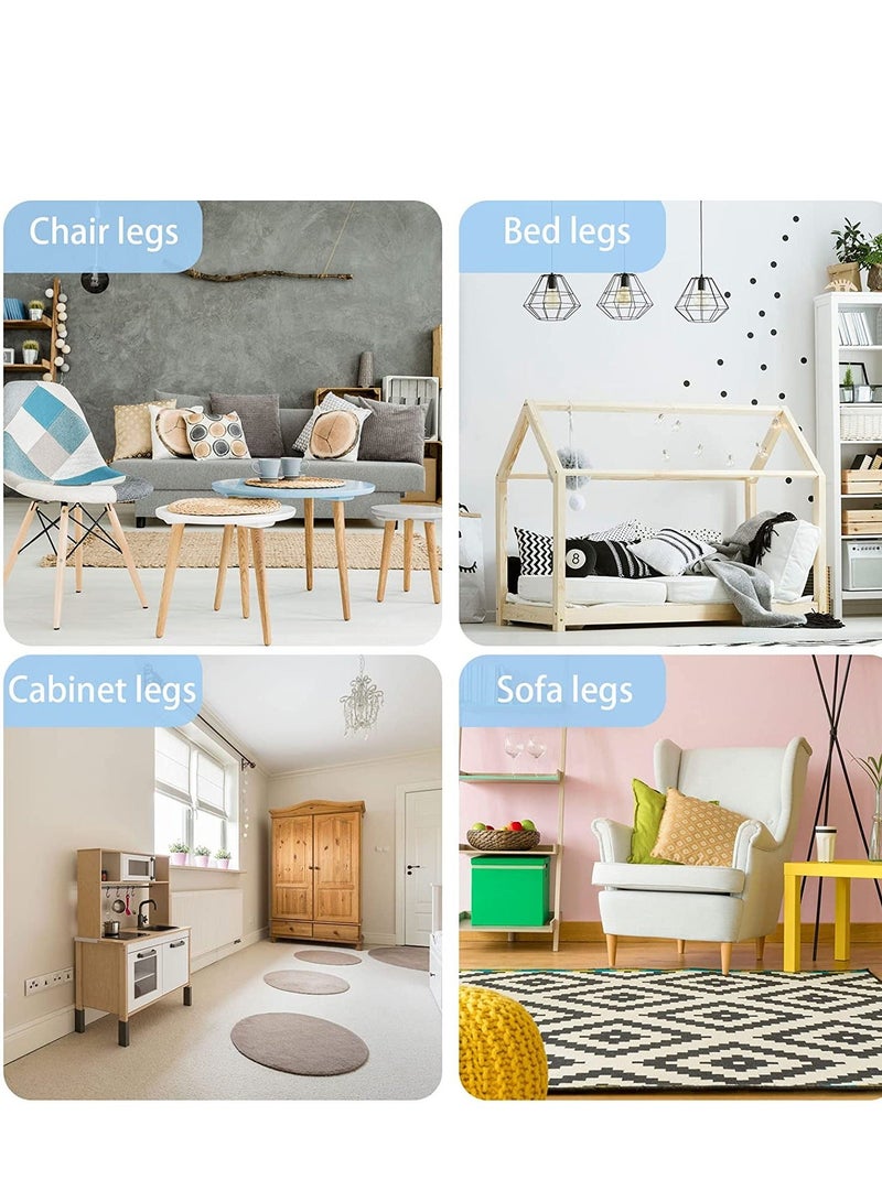 12 Pack Self Stick Furniture Carpet Protectors, Square Carpet Protector,  Spiked Caster Cups Furniture Leg Carpet Protectors for Sofas Tables Chairs Offices Bookcases Other Furniture - Image 5