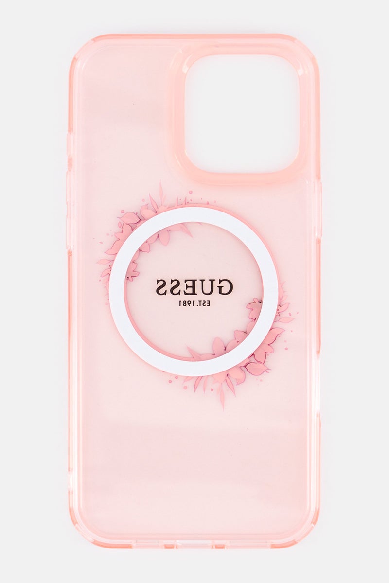 GUESS iPhone 16 Pro Max Brand Logo Magsafe Protective Case, Pink - Image 3