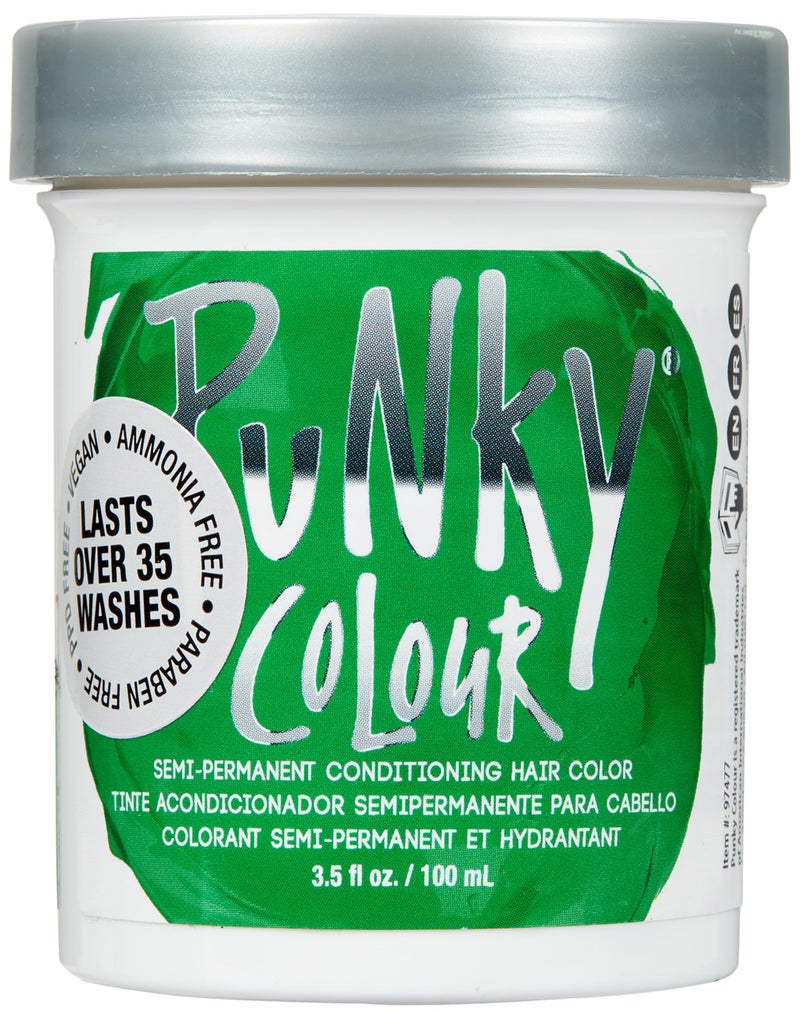 Punky Apple Green Semi Permanent Hair Color - Vegan & Cruelty-Free Conditioning Hair Dye, Lasts Up to 35 Washes, 3.5 fl oz - Image 1