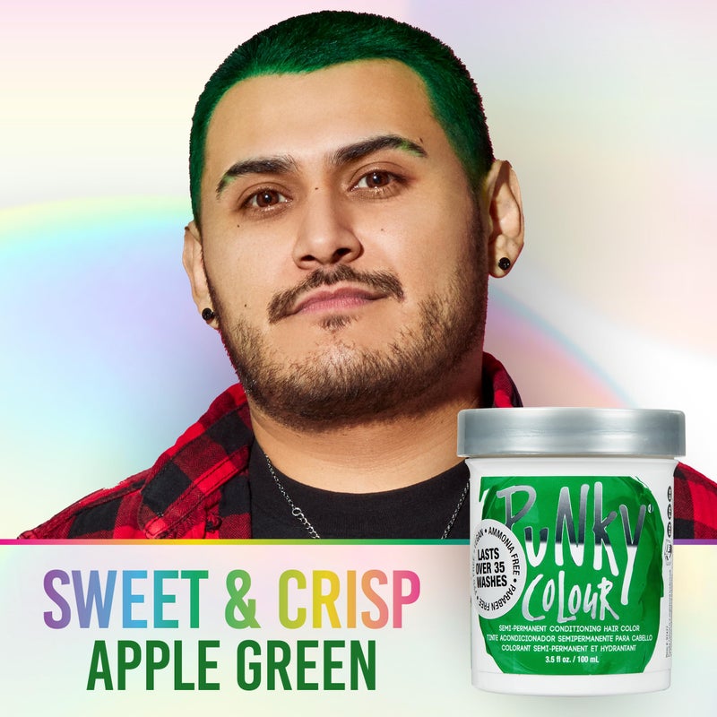 Punky Apple Green Semi Permanent Hair Color - Vegan & Cruelty-Free Conditioning Hair Dye, Lasts Up to 35 Washes, 3.5 fl oz - Image 3