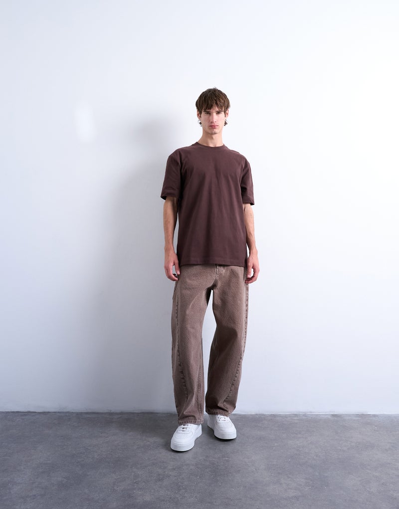 TOPMAN Oversized Fit Sueded T-Shirt - Image 5