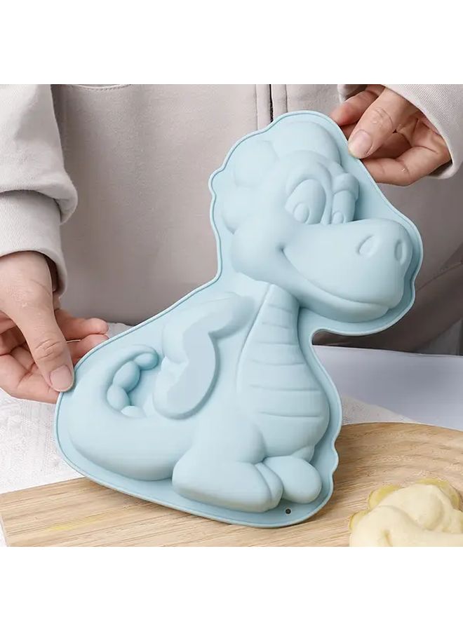 1 Piece Blue Dinosaur Shaped Silicone Cake Pan Baking Mold Oven Accessories Kitchen Gadgets - Image 4