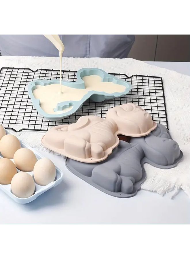 1 Piece Blue Dinosaur Shaped Silicone Cake Pan Baking Mold Oven Accessories Kitchen Gadgets - Image 5
