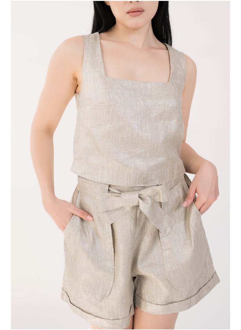 UMAY FASHION - LINEN SHORTS - Image 1