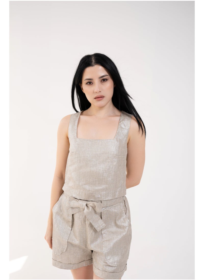 UMAY FASHION - LINEN SHORTS - Image 1