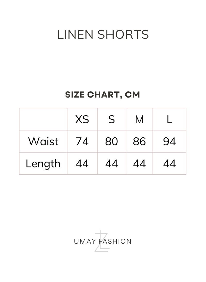UMAY FASHION - LINEN SHORTS - Image 1