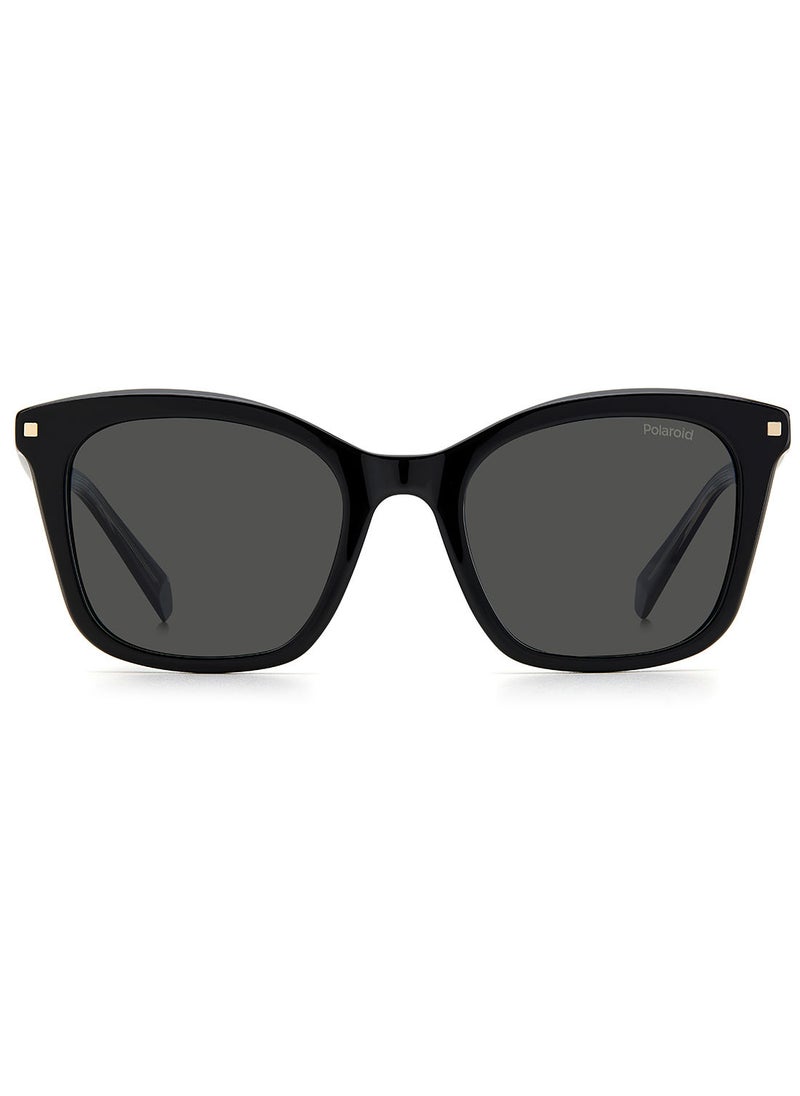 Polaroid Women Square Sunglasses PLD 4110/S/X  BLACK 51  - Image 3
