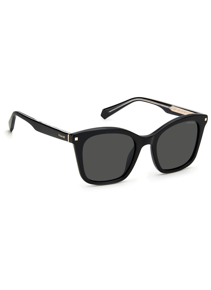 Polaroid Women Square Sunglasses PLD 4110/S/X  BLACK 51  - Image 2