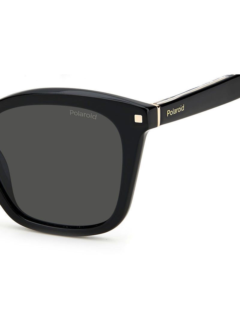 Polaroid Women Square Sunglasses PLD 4110/S/X  BLACK 51  - Image 5