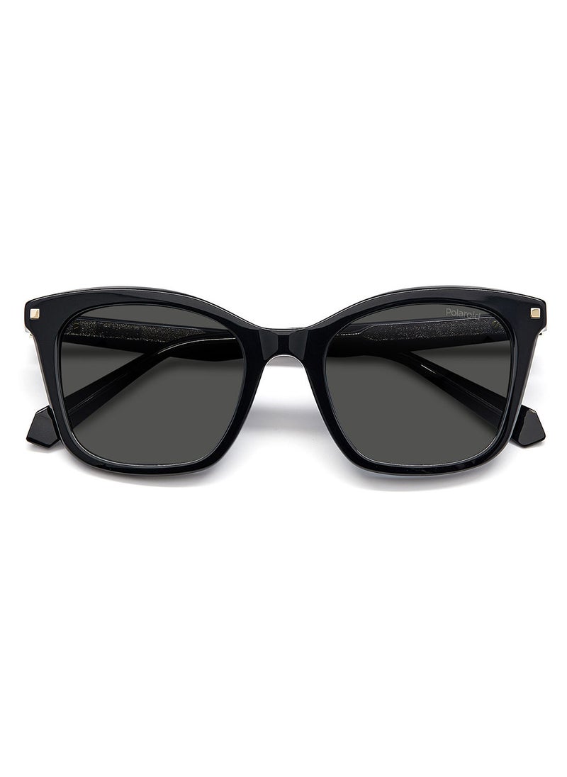 Polaroid Women Square Sunglasses PLD 4110/S/X  BLACK 51  - Image 4