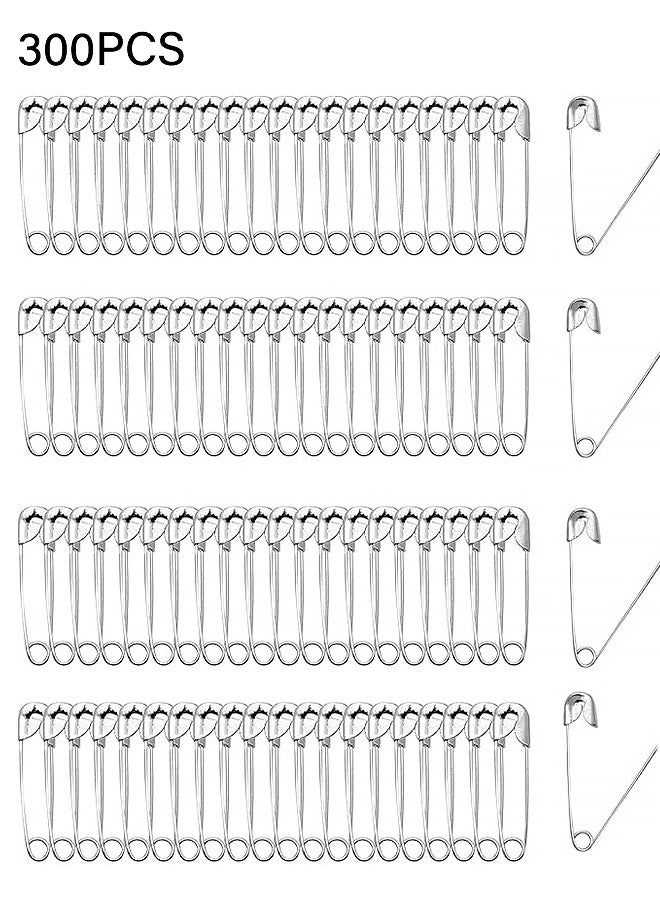 300 PCS 19mm Safety Pins - Heavy Duty Quilting Pins,  Silver Metal for DIY Crafts, Jewelry Making, Baby Clothing - Image 1