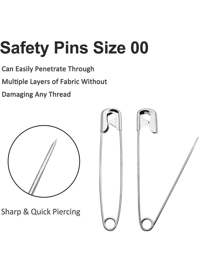 300 PCS 19mm Safety Pins - Heavy Duty Quilting Pins,  Silver Metal for DIY Crafts, Jewelry Making, Baby Clothing - Image 4