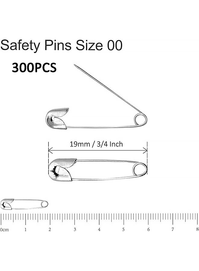 300 PCS 19mm Safety Pins - Heavy Duty Quilting Pins,  Silver Metal for DIY Crafts, Jewelry Making, Baby Clothing - Image 2