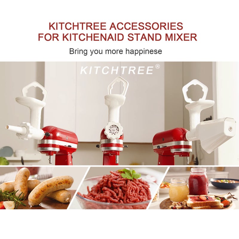 KitchTree Attachment For KitchenAid Stand Mixer,Fruit & Vegetable Strainer Attachment,White - Image 5