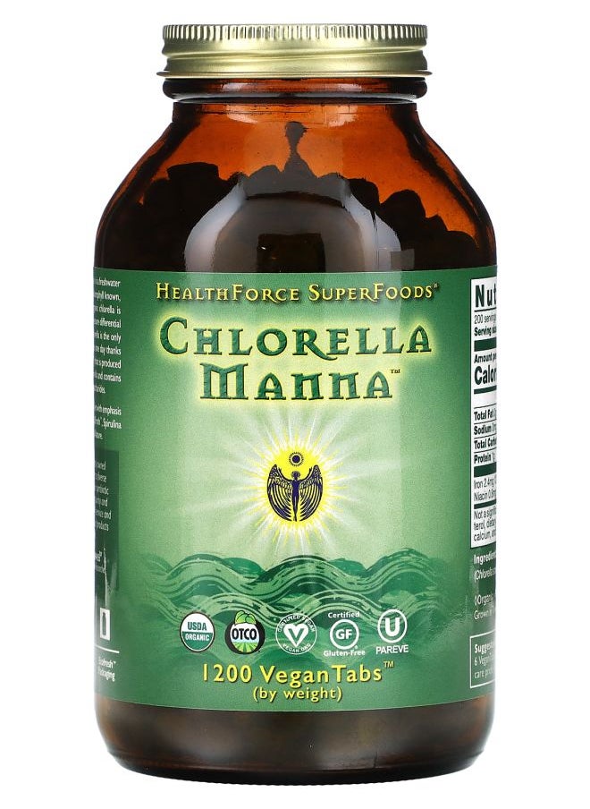 HEALTHFORCE SUPERFOODS Chlorella Manna™ 1200 VeganTabs 