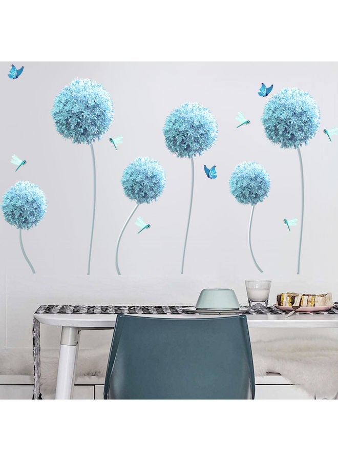 NIBEMINENT Hydrangea Butterfly Pattern Wall Sticker For Home Blue 50x70cm - Image 2