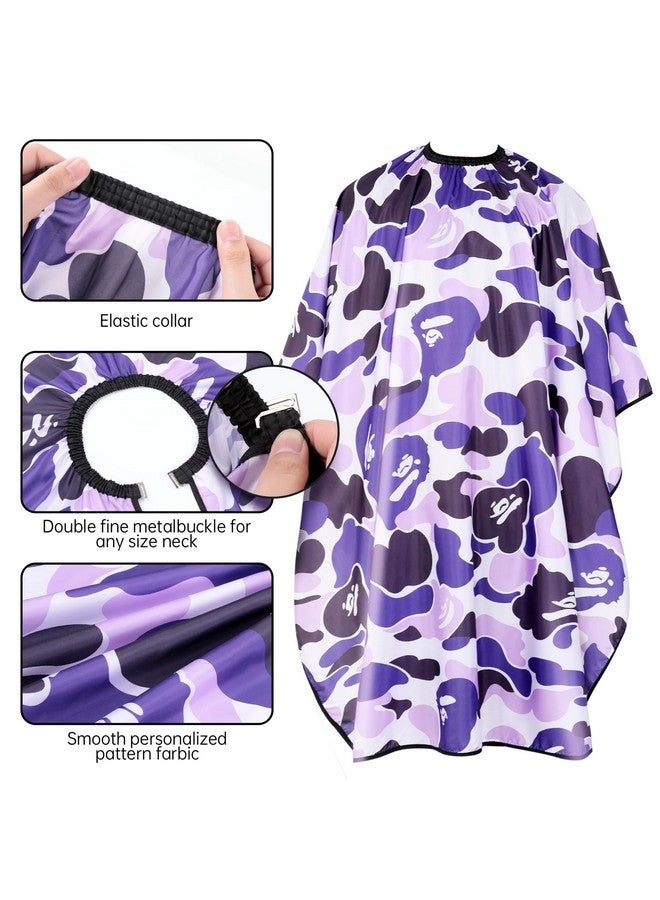 فهانير عباءة احترافية لقص الشعر من FaHaner، عباءة حلاقة مقاومة للماء للرجال، مصنوعة من البوليستر، عباءة تصفيف الشعر مع رقبة مرنة وإغلاق قابل للتعديل، عباءات قص الشعر في الصالونات المنزلية ومحلات الحلاقة - Image 2