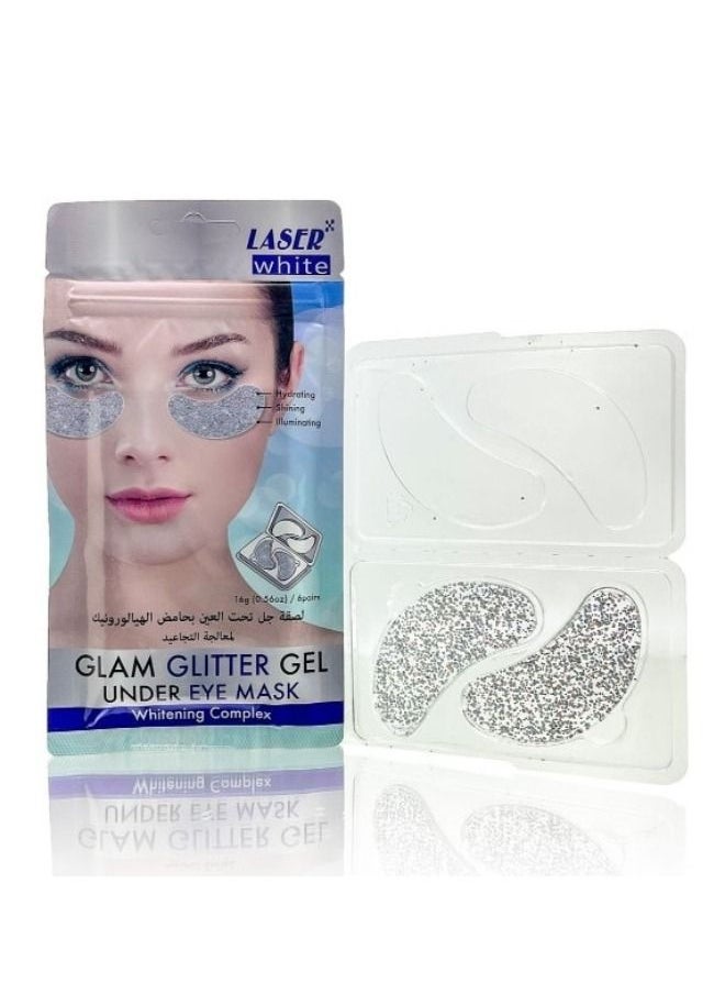 LASER WHITE - Glam glitter gel under eye mask  6 Pairs x 16 g - Image 1