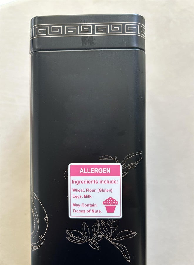 M MeshaKippa Allergy Sticker for Cake,1.5 inch 300pcs Pink Allergen Labels for Bakery - Image 3