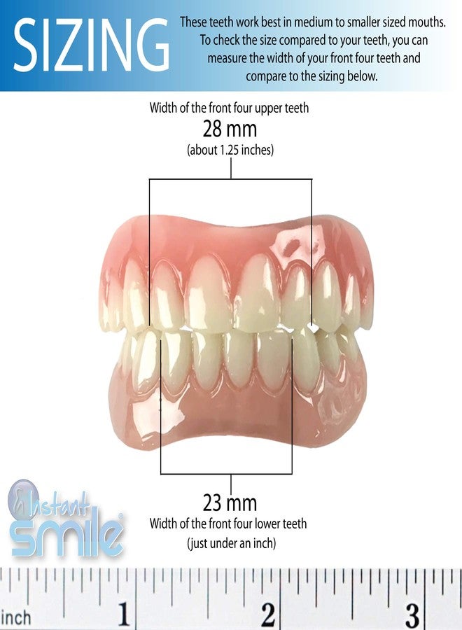 Instant Smile Comfort Fit Flex Teeth - Upper and Lower Matching Set, Natural Shade! Fix Your Smile at Home Within Minutes! - Image 4