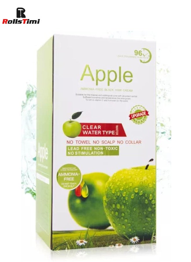 RollsTimi  Ammonia Free Apple Fruit Extract Black Darken Dye Cream Apple Dye 96 Black for Hair and Beard  - Image 4