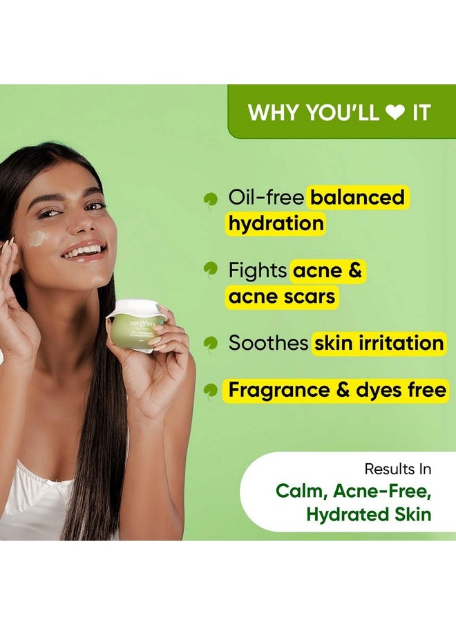 Dot & Key Cica + Niacinamide Oil-Free Face Moisturizer For Calm, Acne Free Hydrated Skin Fades Acne Scars & Dark Spots, Soothes Redness & Irritation | For Oily, Acne Prone & Sensitive Skin | 60Ml Jar  - Image 2