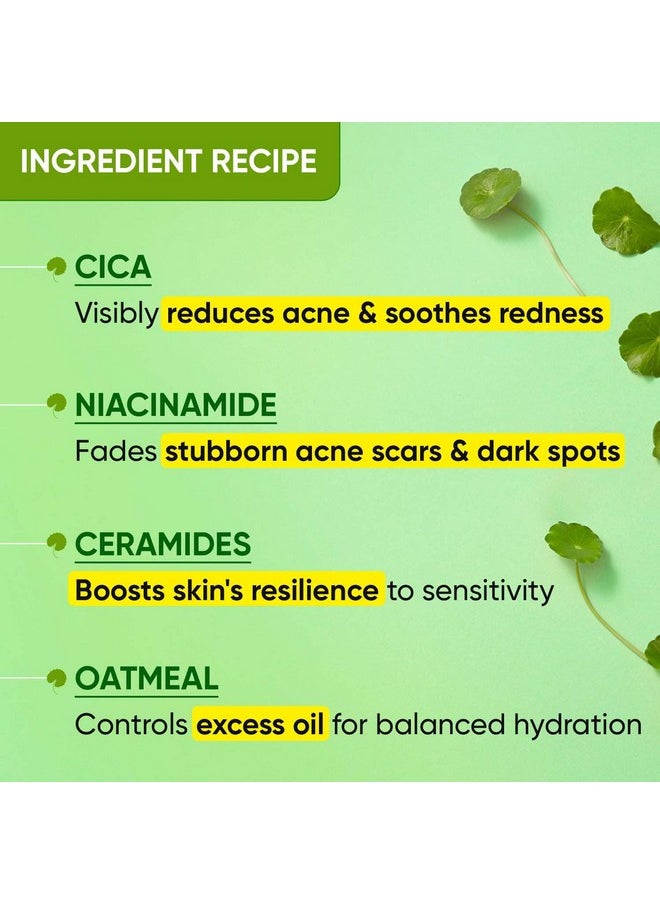 Dot & Key Cica + Niacinamide Oil-Free Face Moisturizer For Calm, Acne Free Hydrated Skin Fades Acne Scars & Dark Spots, Soothes Redness & Irritation | For Oily, Acne Prone & Sensitive Skin | 60Ml Jar  - Image 5