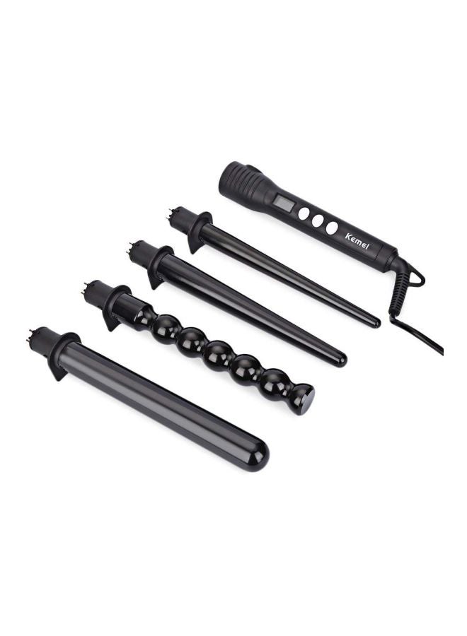 Kemei 4-in-1 Professional Hair Curler And Roller Set Black - Image 2