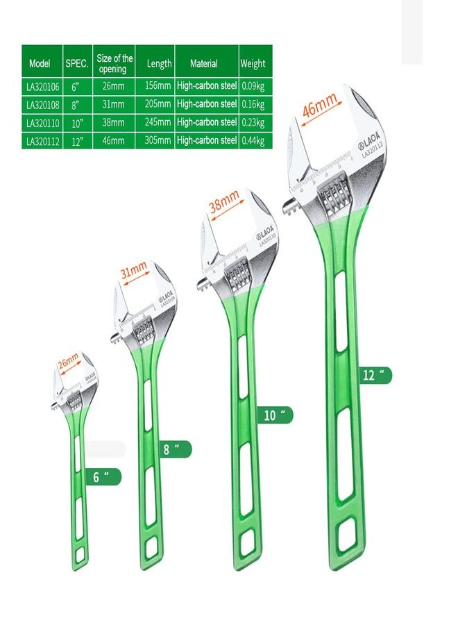 LAOA Adjustable Wrench, Adjustable Wrench Set, Multifunctional Bathroom Pipe Wrench Plumbing Repair Tool Hand Tool (set) - Image 2