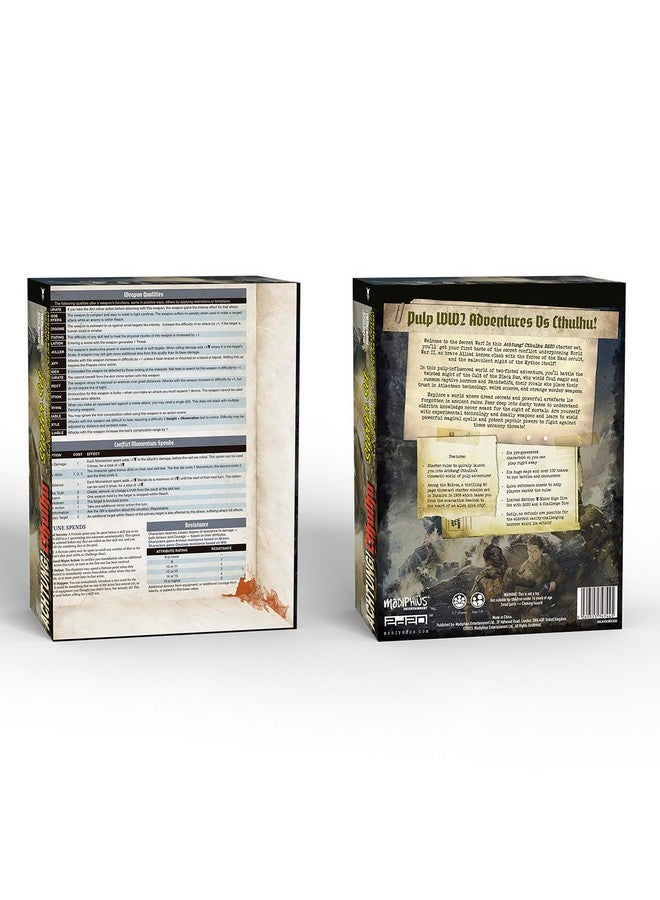 Modiphius Entertainment: Achtung! Cthulhu: Starter Set - RPG Boxed Set w/ 2 Books, Maps, Dice & Character Sheets, 2d20 System, Pulp Horror Roleplaying - Image 2