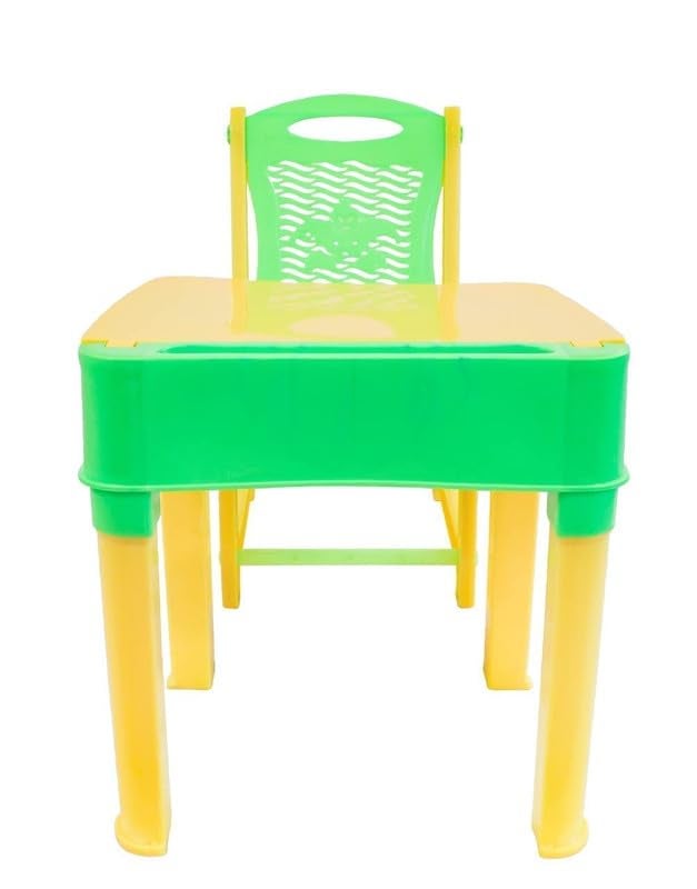 DS ENTERPRISE Kids Study Table Functional Desk Chair Set Children Study Table Chair Set with Storage Box Space for Pencils Stationery Study Table for ReadingWritingLearning Boys Girls 315yrs Green Yellow - Image 4