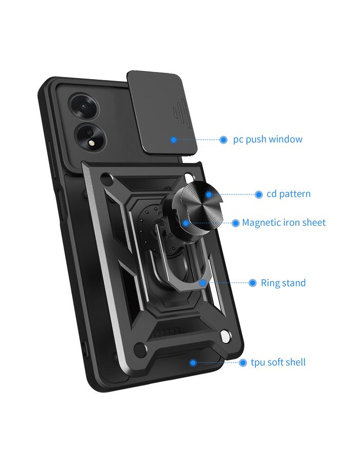 S-TOP Case For OPPO A38 4G Global Sliding Camera Cover Design TPU Hybrid PC Phone Case - Image 3
