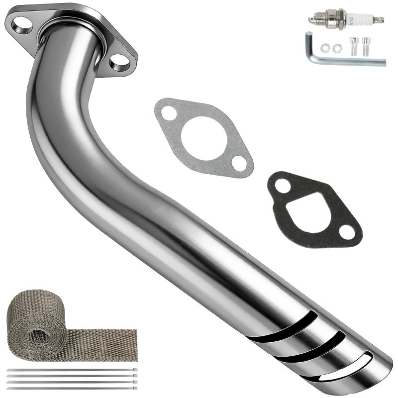 CILOYU Universal Exhaust Pipe Header Kit Replacement for Predator 212 224 196cc 79cc 154f Engine Coleman Mini Bike CT200U CT200UEX BT200X CT100U CC100X Baja MB200 Axis M200 Minibike Parts - Image 2