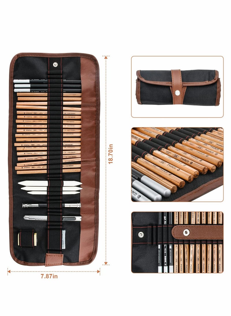 Drawing Pencils, Sketch Pencils Art Supplies Kit for Kids Adults, Professional Sketching Graphite Charcoal Set - Image 5