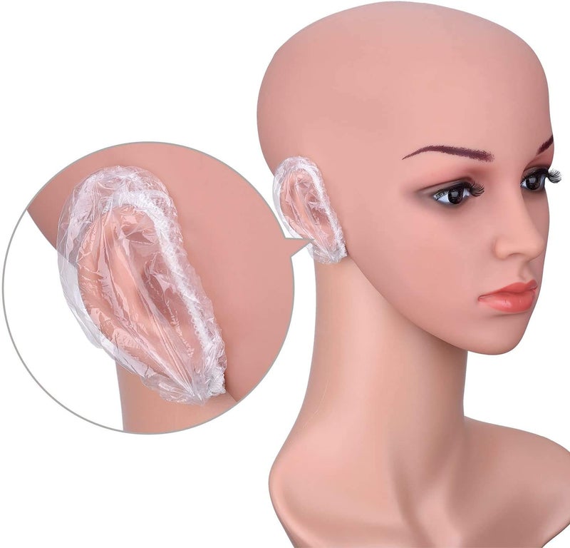 Cute Critters 100 Pack Clear Ear Protectors Waterproof Ear Covers for Hair Dye, Shower, Bathing,Colouring - Image 5