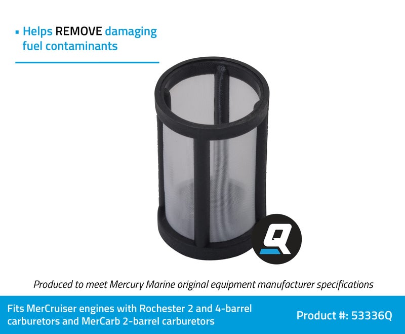 Quicksilver عنصر فلتر الوقود كاربوريتر كويك سيلفر 53336Q لمحركات ميركروزر ستيرن درايف والمحركات الداخلية - Image 2