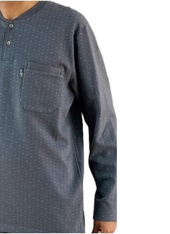 Jet "Men Winter Pajama Set Long Sleeve & Long Pants - Dark Grey  - Image 2